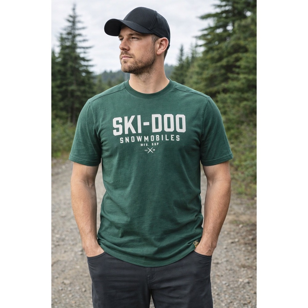 Ski-Doo Men's Vintage T-Shirt -‎ Medium Green - 454826